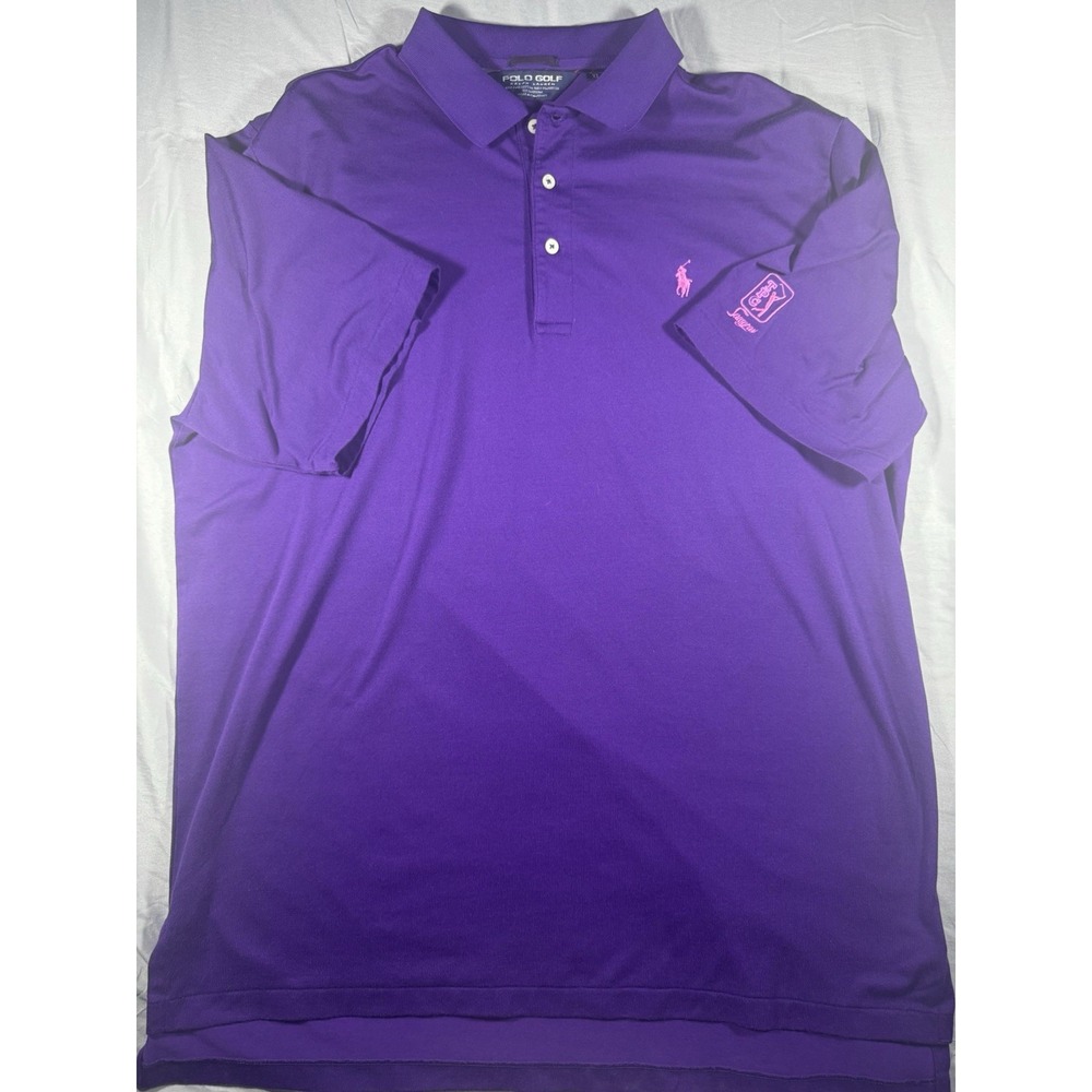 Ralph Lauren Polo Golf Purple Short Sleeve Performance Golf Polo Size XL